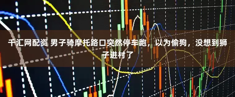 千汇网配资 男子骑摩托路口突然停车跑，以为偷狗，没想到狮子进村了
